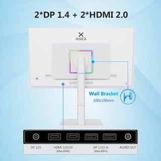 Monitor AGEX 27'' 4K UHD IPS Bianco.NUOVO