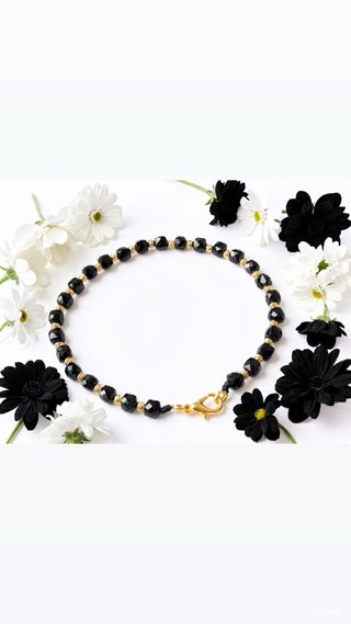 Pulsera espinela facetada acero chapado 18k