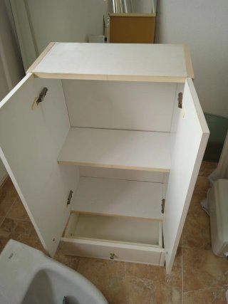 Armario auxiliar baño blanco