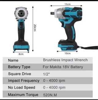Llave de impacto a batería Brushless