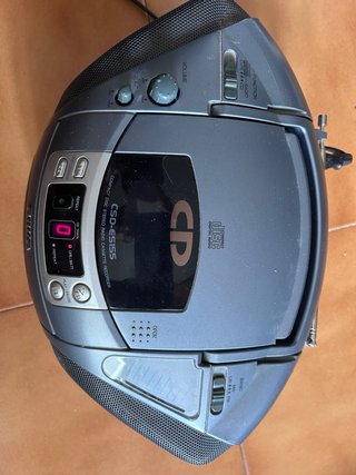 Radio CD/Cassette Aiwa Retro Gris/Plata