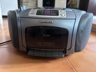 Radio CD/Cassette Aiwa Retro Gris/Plata