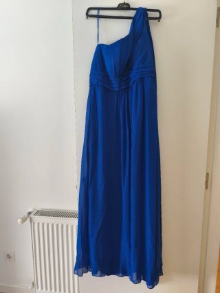 Vestido largo azul de fiesta