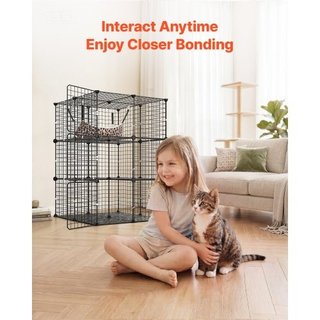 Jaula para Gatos de 3 Niveles 71.1 x 71.1 x 104.1