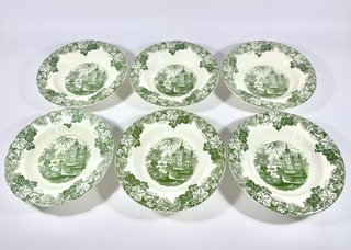 6 Platos Hondos La Cartuja de Sevilla Pickman