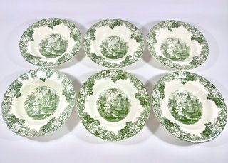 6 Platos Hondos La Cartuja de Sevilla Pickman