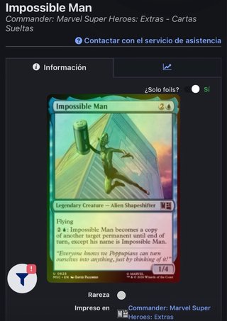 Impossible Man MTG Marvel Super Heroes Carta