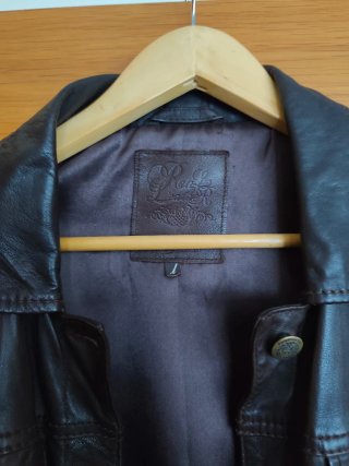 Chaqueta de cuero Stradivarius Marrón