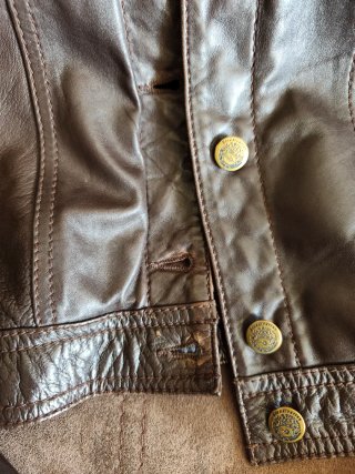 Chaqueta de cuero Stradivarius Marrón