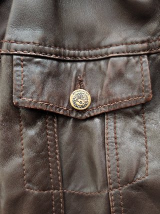 Chaqueta de cuero Stradivarius Marrón
