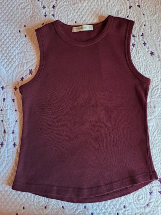 Camiseta sin mangas TRAFALUC Granate. Talla S