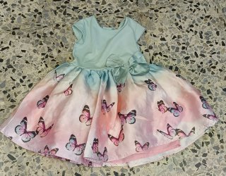 Vestido ceremonia niña 110 cm mariposas