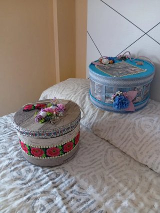 Cajas decorativas redondas