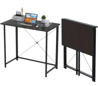 Mesa escritorio plegable madera y metal