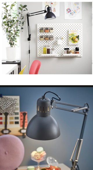 2 Flexo de trabajo Ikea gris oscuro
