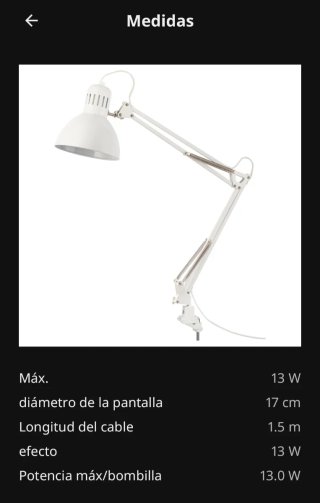 2 Flexo de trabajo Ikea gris oscuro