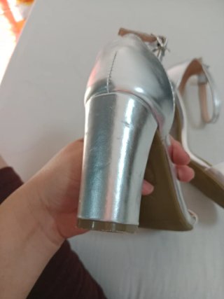 Tacones plateados T38