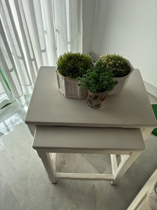 Cortinas-barra madera-Lampara-2 Mesas nido