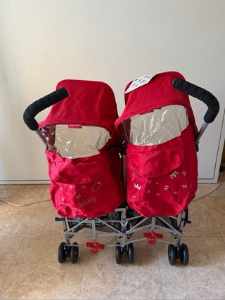 Carrito Gemelar Maclaren Rojo