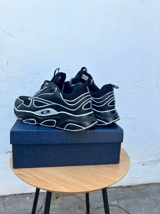 Christian Dior B22 Zapatillas Negras Blancas