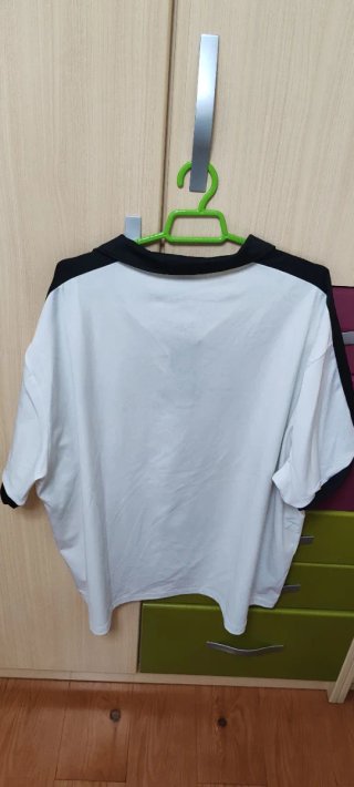 Polo deportivo XXXL blanco y negro