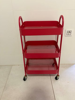 Carrello Ausiliare Rosso Ikea