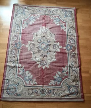 Alfombra de lana diseño floral clásico