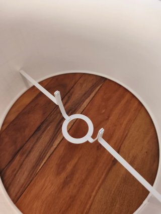 Pantalla cónica lino blanco