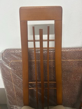 Conjunto de 6 sillas de comedor de nogal