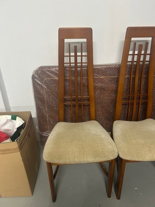 Conjunto de 6 sillas de comedor de nogal