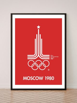 Póster Cuadro MOSCÚ 1980 - A3 vintage