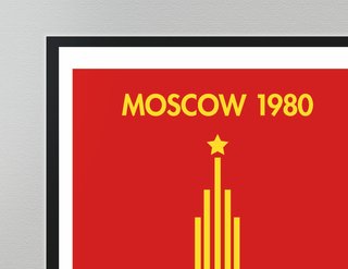 Póster Cuadro MOSCÚ 1980 - A3 vintage
