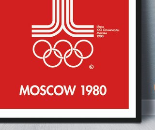 Póster Cuadro MOSCÚ 1980 - A3 vintage