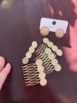 Conjunto Flamenca Pendientes y Peinetas y broche
