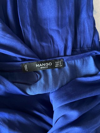 Blusa azul eléctrico con cordón
