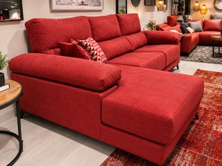 Sofá Chaise longue NUEVO Deslizante color Rojo