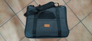 Transportín para perros negro y marrón