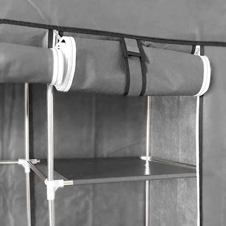 Armario Vestidor Tela Puertas 170x130 Gris NUEVO
