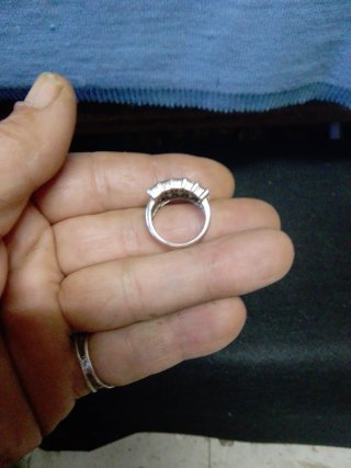 Anillo Plata Antigua Morganitas Rosas