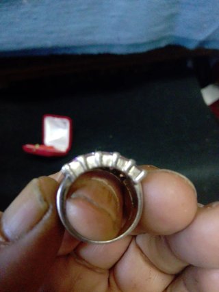 Anillo Plata Antigua Morganitas Rosas