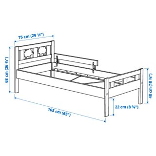 Estructura Cama y Barandilla IKEA Kritter Blanco