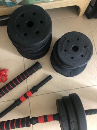 Set de Pesas Ajustables 38kg con Barras