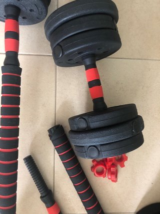 Set de Pesas Ajustables 38kg con Barras