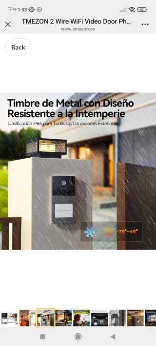 TMEZON Videoportero WiFi 2 Hilos