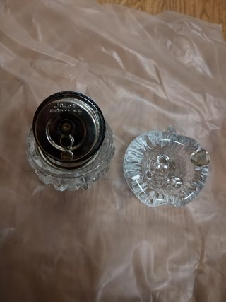 Mechero y cenicero de cristal vintage