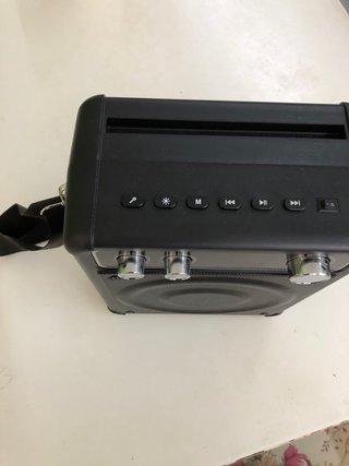 Altavoz Karaoke Negro con Correa