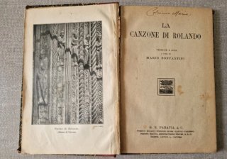 Libro antico La canzone di Rolando 1925