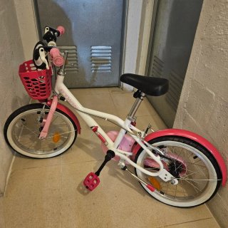 Bicicleta infantil niña rosa y blanca