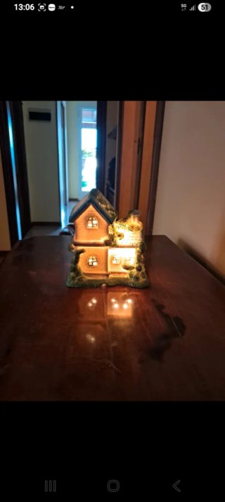 Abat-jour lampada in terracotta dipinta