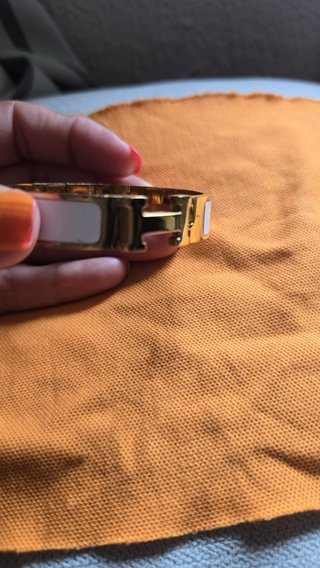 Pulsera Hermès Dorada y Blanca 250 NEGOCIABLE